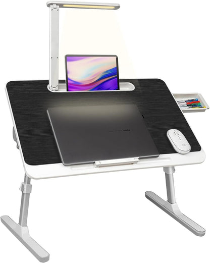 Multi-Function Lap Desk with LED Light and Storage Drawer